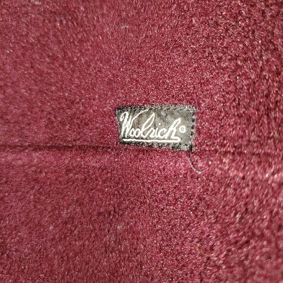 Woolrich Vintage Polartec Fleece Mock Neck Burgundy Pullover Snap Sweatshirt Med - Picture 6 of 12